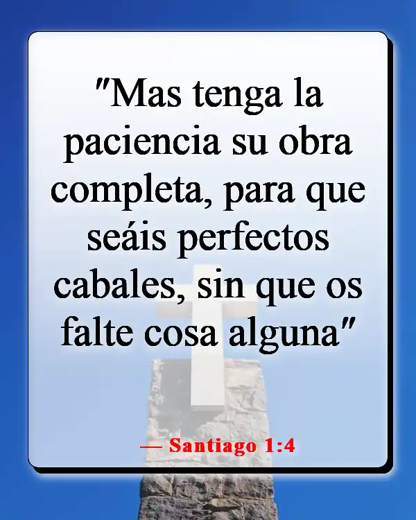 Versículo de la Biblia sobre la paciencia y el tiempo de Dios (Santiago 1:4)