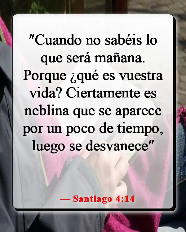 Versículos de la Biblia sobre vivir la vida con propósito (Santiago 4:14)