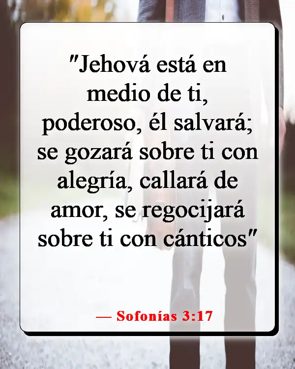 Versículos de la Biblia sobre enamorarse de Jesús (Sofonías 3:17)