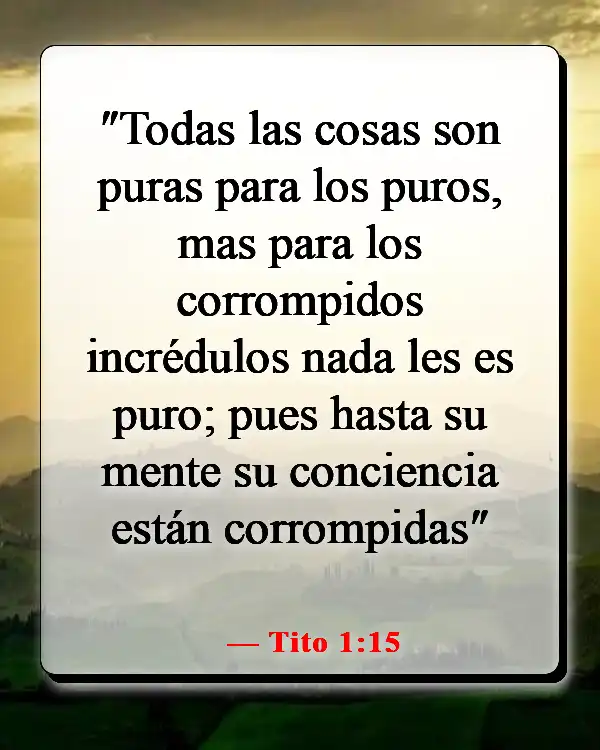 Versículos de la Biblia sobre guardar tus pensamientos (Tito 1:15)