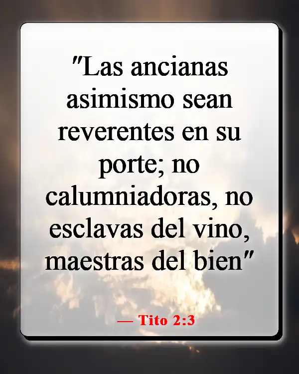 Versículo de la Biblia sobre una mujer que teme al Señor (Tito 2:3)