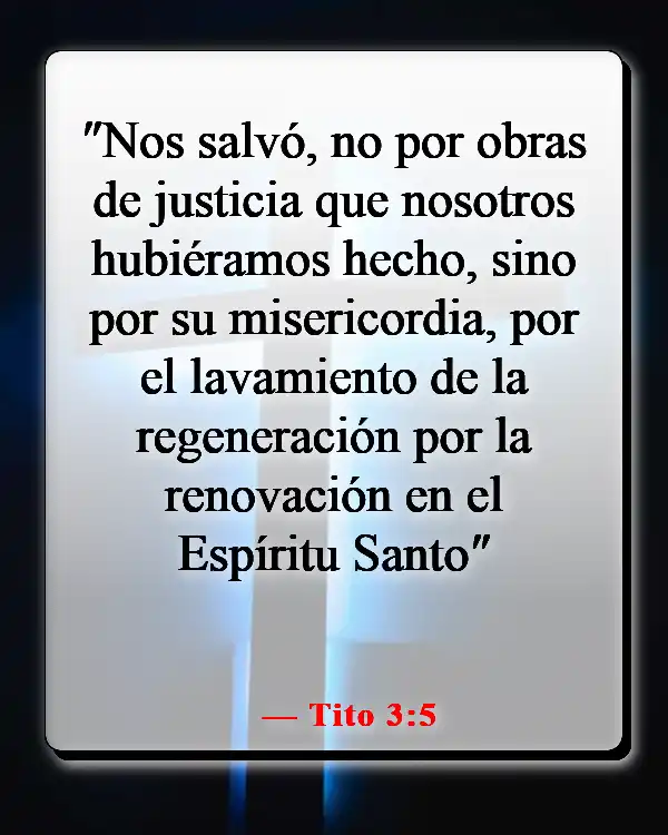 Versículos bíblicos sobre Dios salvándonos del infierno (Tito 3:5)