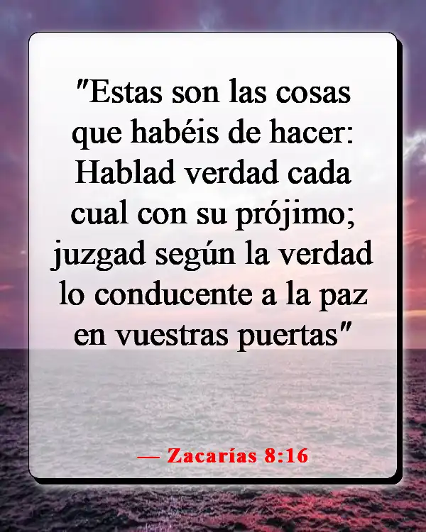 Versículo de la Biblia sobre hacer lo correcto cuando nadie está mirando (Zacarías 8:16)