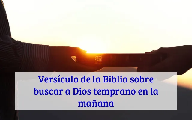 Versículo de la Biblia sobre buscar a Dios temprano en la mañana