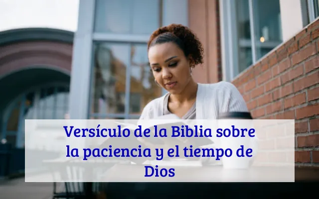 Versículo de la Biblia sobre la paciencia y el tiempo de Dios