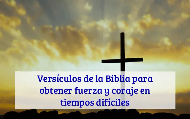 Versículos de la Biblia para obtener fuerza y coraje en tiempos difíciles